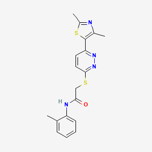 2-((6-(2,4-dimethylthiazol-5-yl)pyridazin-3-yl)thio)-N-(o-tolyl)acetamide