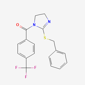 (2-(benzylthio)-4,5-dihydro-1H-imidazol-1-yl)(4-(trifluoromethyl)phenyl)methanone