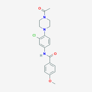 molecular formula C20H22ClN3O3 B244053 N-[4-(4-acetylpiperazin-1-yl)-3-chlorophenyl]-4-methoxybenzamide 