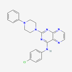N-(4-chlorophenyl)-2-(4-phenylpiperazin-1-yl)pteridin-4-amine
