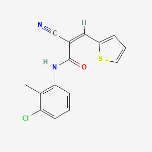 (Z)-N-(3-Chloro-2-methylphenyl)-2-cyano-3-thiophen-2-ylprop-2-enamide