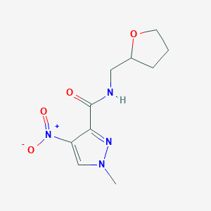 1-methyl-4-nitro-N-(tetrahydrofuran-2-ylmethyl)-1H-pyrazole-3-carboxamide