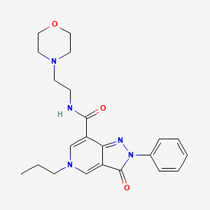 N-(2-morpholinoethyl)-3-oxo-2-phenyl-5-propyl-3,5-dihydro-2H-pyrazolo[4,3-c]pyridine-7-carboxamide