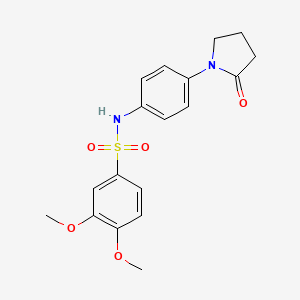 molecular formula C18H20N2O5S B2440557 3,4-二甲氧基-N-(4-(2-氧代吡咯烷-1-基)苯基)苯磺酰胺 CAS No. 941178-54-7