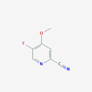 molecular formula C7H5FN2O B2440560 5-Fluoro-4-methoxypicolinonitrile CAS No. 1427417-59-1