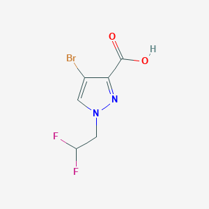 molecular formula C6H5BrF2N2O2 B2440561 4-Bromo-1-(2,2-difluoroethyl)-1H-pyrazole-3-carboxylic acid CAS No. 1006462-05-0