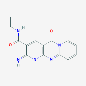 molecular formula C15H15N5O2 B2440563 N-乙基(2-亚氨基-1-甲基-5-氧代(1,6-二氢吡啶并[1,2-a]吡啶并[2,3-d]嘧啶-3-基))甲酰胺 CAS No. 797018-40-7