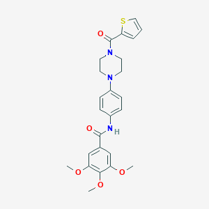 3,4,5-trimethoxy-N-{4-[4-(2-thienylcarbonyl)-1-piperazinyl]phenyl}benzamide