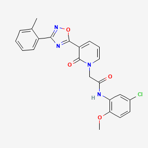 molecular formula C23H19ClN4O4 B2440582 N-(5-chloro-2-methoxyphenyl)-2-(2-oxo-3-(3-(o-tolyl)-1,2,4-oxadiazol-5-yl)pyridin-1(2H)-yl)acetamide CAS No. 1251633-90-5