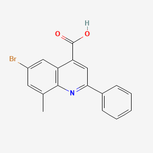 molecular formula C17H12BrNO2 B2440588 6-Bromo-8-methyl-2-phenylquinoline-4-carboxylic acid CAS No. 894552-35-3