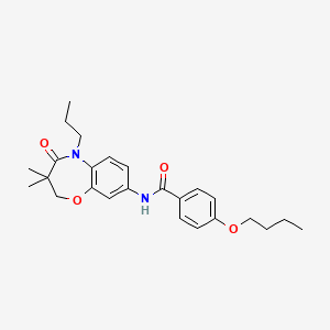 4-butoxy-N-(3,3-dimethyl-4-oxo-5-propyl-2,3,4,5-tetrahydrobenzo[b][1,4]oxazepin-8-yl)benzamide
