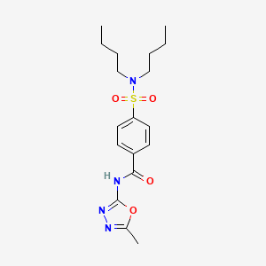 4-(dibutylsulfamoyl)-N-(5-methyl-1,3,4-oxadiazol-2-yl)benzamide