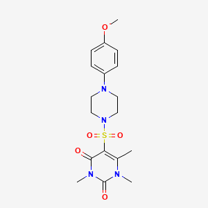 molecular formula C18H24N4O5S B2440614 5-[4-(4-Methoxyphenyl)piperazin-1-yl]sulfonyl-1,3,6-trimethylpyrimidine-2,4-dione CAS No. 887224-62-6