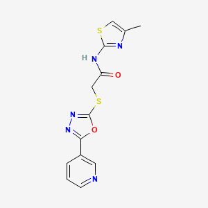 N-(4-methyl-1,3-thiazol-2-yl)-2-[(5-pyridin-3-yl-1,3,4-oxadiazol-2-yl)sulfanyl]acetamide