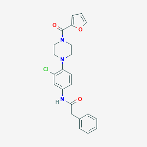 N-{3-chloro-4-[4-(2-furoyl)-1-piperazinyl]phenyl}-2-phenylacetamide