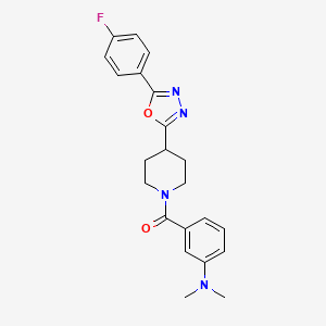 (3-(Dimethylamino)phenyl)(4-(5-(4-fluorophenyl)-1,3,4-oxadiazol-2-yl)piperidin-1-yl)methanone