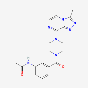 N-(3-(4-(3-methyl-[1,2,4]triazolo[4,3-a]pyrazin-8-yl)piperazine-1-carbonyl)phenyl)acetamide