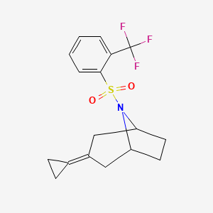 (1R,5S)-3-cyclopropylidene-8-((2-(trifluoromethyl)phenyl)sulfonyl)-8-azabicyclo[3.2.1]octane