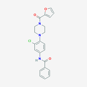 molecular formula C22H20ClN3O3 B244063 N-{3-chloro-4-[4-(2-furoyl)-1-piperazinyl]phenyl}benzamide 