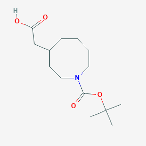molecular formula C14H25NO4 B2440640 2-[1-[(2-Methylpropan-2-yl)oxycarbonyl]azocan-4-yl]acetic acid CAS No. 2503205-22-7