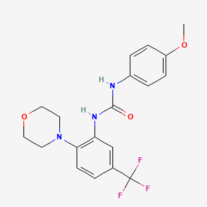 molecular formula C19H20F3N3O3 B2440644 1-(4-Methoxyphenyl)-3-(2-morpholin-4-YL-5-(trifluoromethyl)phenyl)urea CAS No. 1022312-83-9