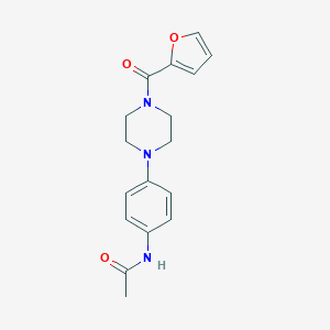 molecular formula C17H19N3O3 B244066 N-{4-[4-(furan-2-ylcarbonyl)piperazin-1-yl]phenyl}acetamide 