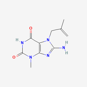 molecular formula C10H13N5O2 B2440676 8-氨基-3-甲基-7-(2-甲基烯丙基)-1H-嘌呤-2,6(3H,7H)-二酮 CAS No. 332099-04-4