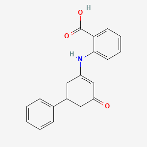 molecular formula C19H17NO3 B2440677 2-((3-Oxo-5-phenylcyclohex-1-enyl)amino)benzoic acid CAS No. 413594-39-5
