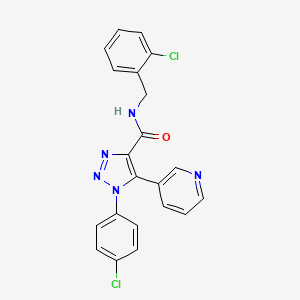 molecular formula C21H15Cl2N5O B2440681 N-(2-chlorobenzyl)-1-(4-chlorophenyl)-5-(pyridin-3-yl)-1H-1,2,3-triazole-4-carboxamide CAS No. 1326916-33-9