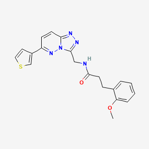 molecular formula C20H19N5O2S B2440683 3-(2-methoxyphenyl)-N-((6-(thiophen-3-yl)-[1,2,4]triazolo[4,3-b]pyridazin-3-yl)methyl)propanamide CAS No. 1903765-30-9