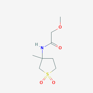 molecular formula C8H15NO4S B2440692 2-methoxy-N-(3-methyl-1,1-dioxo-1lambda6-thiolan-3-yl)acetamide CAS No. 1222984-48-6