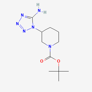 molecular formula C11H20N6O2 B2440695 Tert-butyl 3-(5-aminotetrazol-1-yl)piperidine-1-carboxylate CAS No. 2260930-77-4