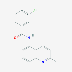molecular formula C17H13ClN2O B244071 3-chloro-N-(2-methylquinolin-5-yl)benzamide 