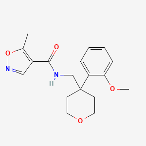 N-((4-(2-methoxyphenyl)tetrahydro-2H-pyran-4-yl)methyl)-5-methylisoxazole-4-carboxamide