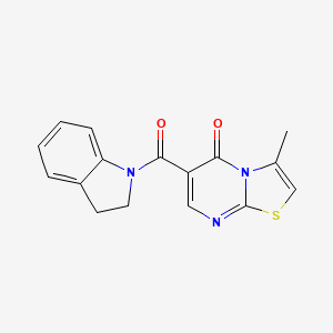 molecular formula C16H13N3O2S B2440712 6-(吲哚-1-羰基)-3-甲基-5H-噻唑并[3,2-a]嘧啶-5-酮 CAS No. 851944-92-8