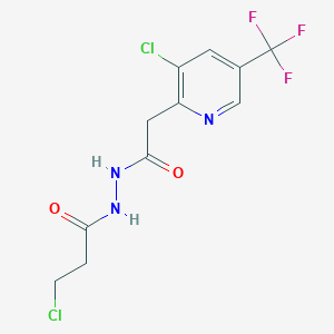 2-[3-chloro-5-(trifluoromethyl)pyridin-2-yl]-N'-(3-chloropropanoyl)acetohydrazide