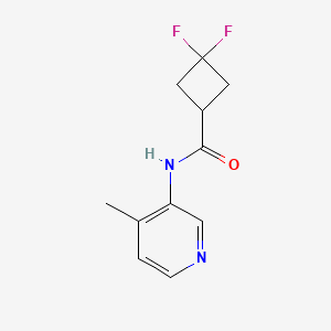 molecular formula C11H12F2N2O B2440726 3,3-Difluoro-N-(4-methylpyridin-3-yl)cyclobutane-1-carboxamide CAS No. 2309541-68-0