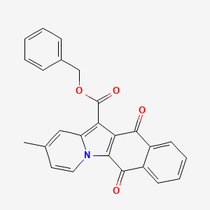 molecular formula C25H17NO4 B2440730 Benzyl 2-methyl-6,11-dioxonaphtho[2,3-b]indolizine-12-carboxylate CAS No. 670259-40-2