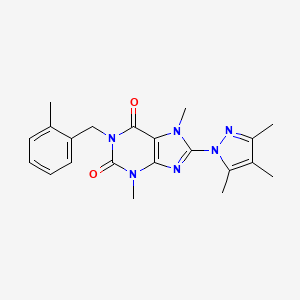 3,7-dimethyl-1-(2-methylbenzyl)-8-(3,4,5-trimethyl-1H-pyrazol-1-yl)-1H-purine-2,6(3H,7H)-dione