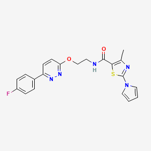 N-(2-((6-(4-fluorophenyl)pyridazin-3-yl)oxy)ethyl)-4-methyl-2-(1H-pyrrol-1-yl)thiazole-5-carboxamide