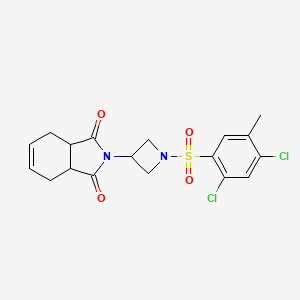 molecular formula C18H18Cl2N2O4S B2440735 2-(1-((2,4-dichloro-5-methylphenyl)sulfonyl)azetidin-3-yl)-3a,4,7,7a-tetrahydro-1H-isoindole-1,3(2H)-dione CAS No. 2034492-56-1