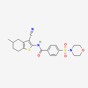 N-(3-cyano-5-methyl-4,5,6,7-tetrahydrobenzo[b]thiophen-2-yl)-4-(morpholinosulfonyl)benzamide