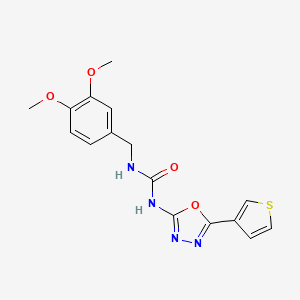 1-(3,4-Dimethoxybenzyl)-3-(5-(thiophen-3-yl)-1,3,4-oxadiazol-2-yl)urea