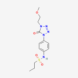 N-(4-(4-(2-methoxyethyl)-5-oxo-4,5-dihydro-1H-tetrazol-1-yl)phenyl)propane-1-sulfonamide