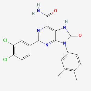 molecular formula C20H15Cl2N5O2 B2440751 2-(3,4-二氯苯基)-9-(3,4-二甲苯基)-8-羰基-8,9-二氢-7H-嘌呤-6-甲酰胺 CAS No. 898442-79-0