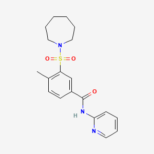 3-(azepan-1-ylsulfonyl)-4-methyl-N-(pyridin-2-yl)benzamide