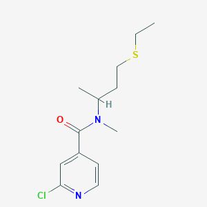 molecular formula C13H19ClN2OS B2440765 2-Chloro-N-(4-ethylsulfanylbutan-2-yl)-N-methylpyridine-4-carboxamide CAS No. 1436189-46-6