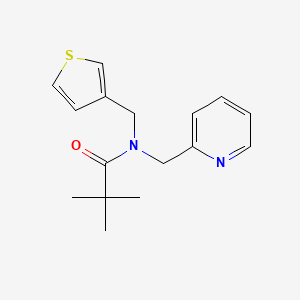 N-(pyridin-2-ylmethyl)-N-(thiophen-3-ylmethyl)pivalamide