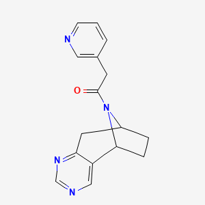 molecular formula C16H16N4O B2440772 2-(pyridin-3-yl)-1-((5R,8S)-6,7,8,9-tetrahydro-5H-5,8-epiminocyclohepta[d]pyrimidin-10-yl)ethanone CAS No. 1903442-19-2