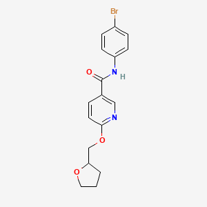 N-(4-bromophenyl)-6-((tetrahydrofuran-2-yl)methoxy)nicotinamide
